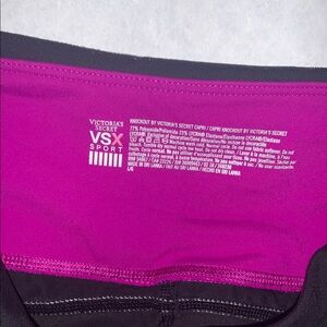 Victoria's Secret VSX Sport Black and Magenta Leggings